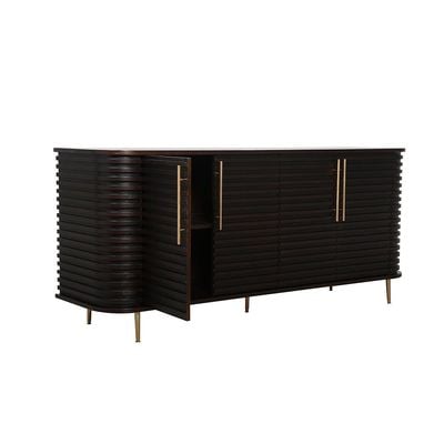 Marcelle Sideboard - Espresso/Gold - With 2-Year Warranty