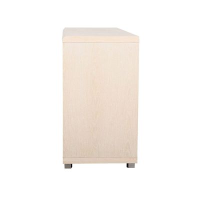 Hebrin 4-Door 2-Drawer Sideboard with LED - Ivory - With 2-Year Warranty