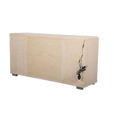 Hebrin 4-Door 2-Drawer Sideboard with LED - Ivory - With 2-Year Warranty