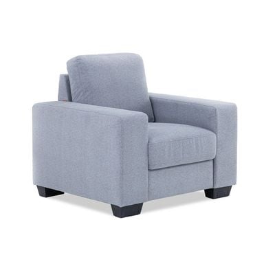 Hilda Fabric Single Seater Fabric Sofa - Light grey