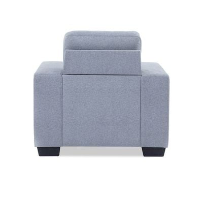 Hilda Fabric Single Seater Fabric Sofa - Light grey