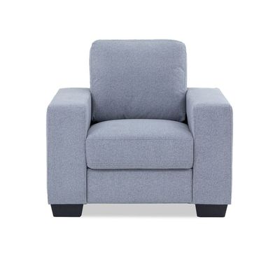 Hilda Fabric Single Seater Fabric Sofa - Light grey