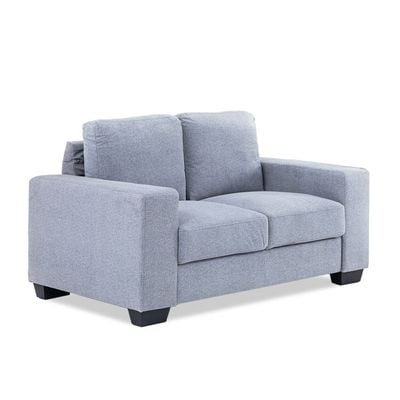 Hilda Two Seater Fabric Sofa - Light grey