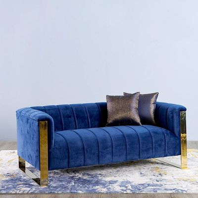 Rosanna 2 Seater Fabric Sofa - Navy Blue