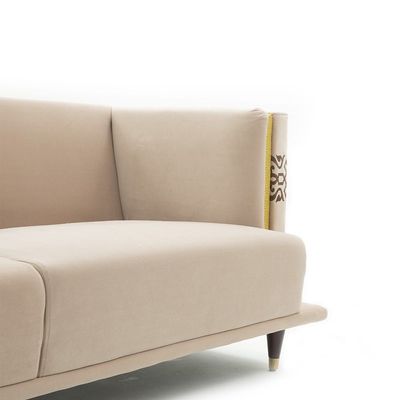 Alena 3 Seater Fabric Sofa - Beige