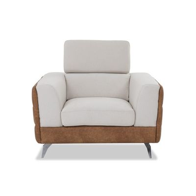 Kaori Single Seater Sofa - Caramel & Cream