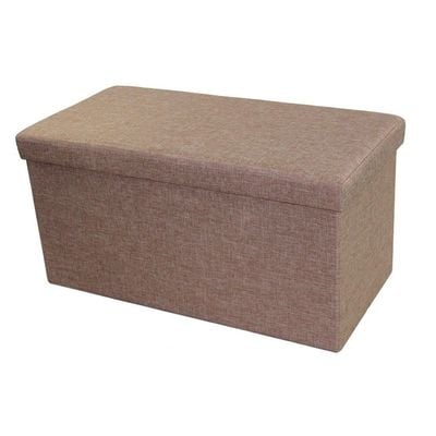 Faux Linen 76X38X38 Folding Storage Ottoman - Came