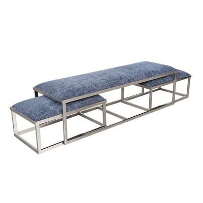 Napoleon Bench Set of 3 - Navy Blue