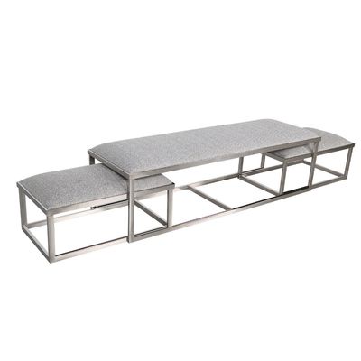 Napoleon Bench Set of 3 - Grey