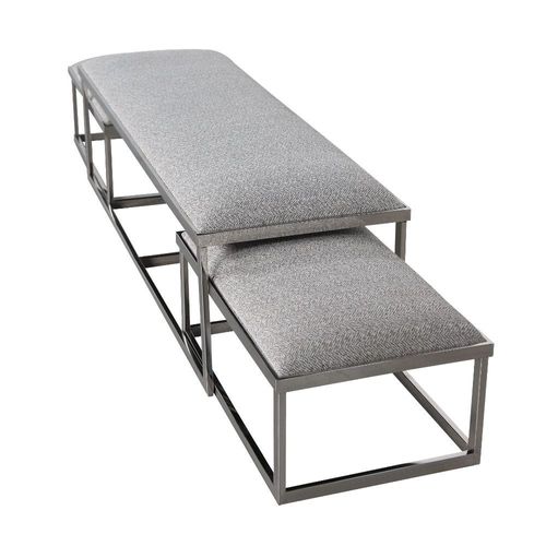 Napoleon Bed Bench Set of 3 - Grey - With 2-Year Warranty