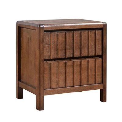 Tahiti 2-Drawer Night Stand - Dark Walnut - With 2-Year Warranty