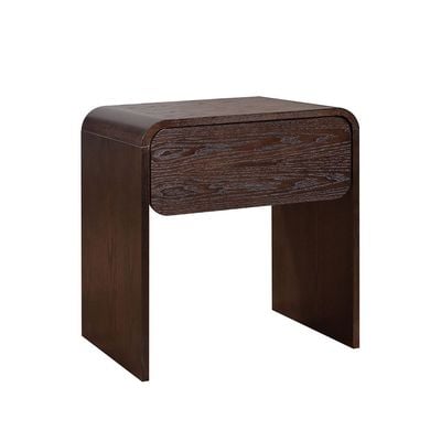 Cassie 1-Drawer Night Stand - Dark Brown - With 2-Year Warranty