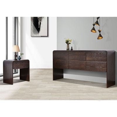 Cassie 1-Drawer Night Stand - Dark Brown - With 2-Year Warranty