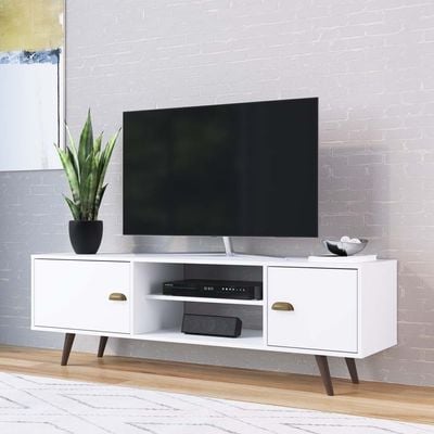 Lombre 2 Door TV Rack for TVs upto 50 Inches with Storage - 2 Years Warranty