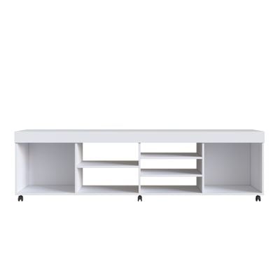 Swellow TV Rack for TVs up to 50 Inches with Storage - White - With 2-Year Warranty