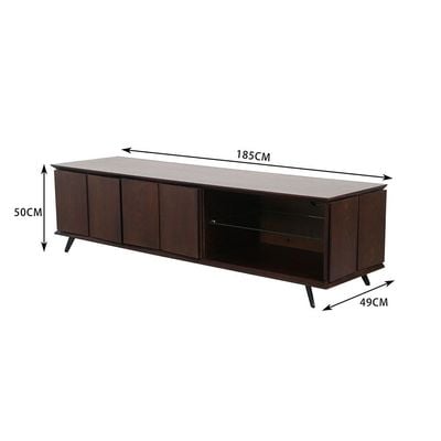 Merriton TV Unit - For TVs Up to 70 Inches - Walnut - With 2-Year Warranty