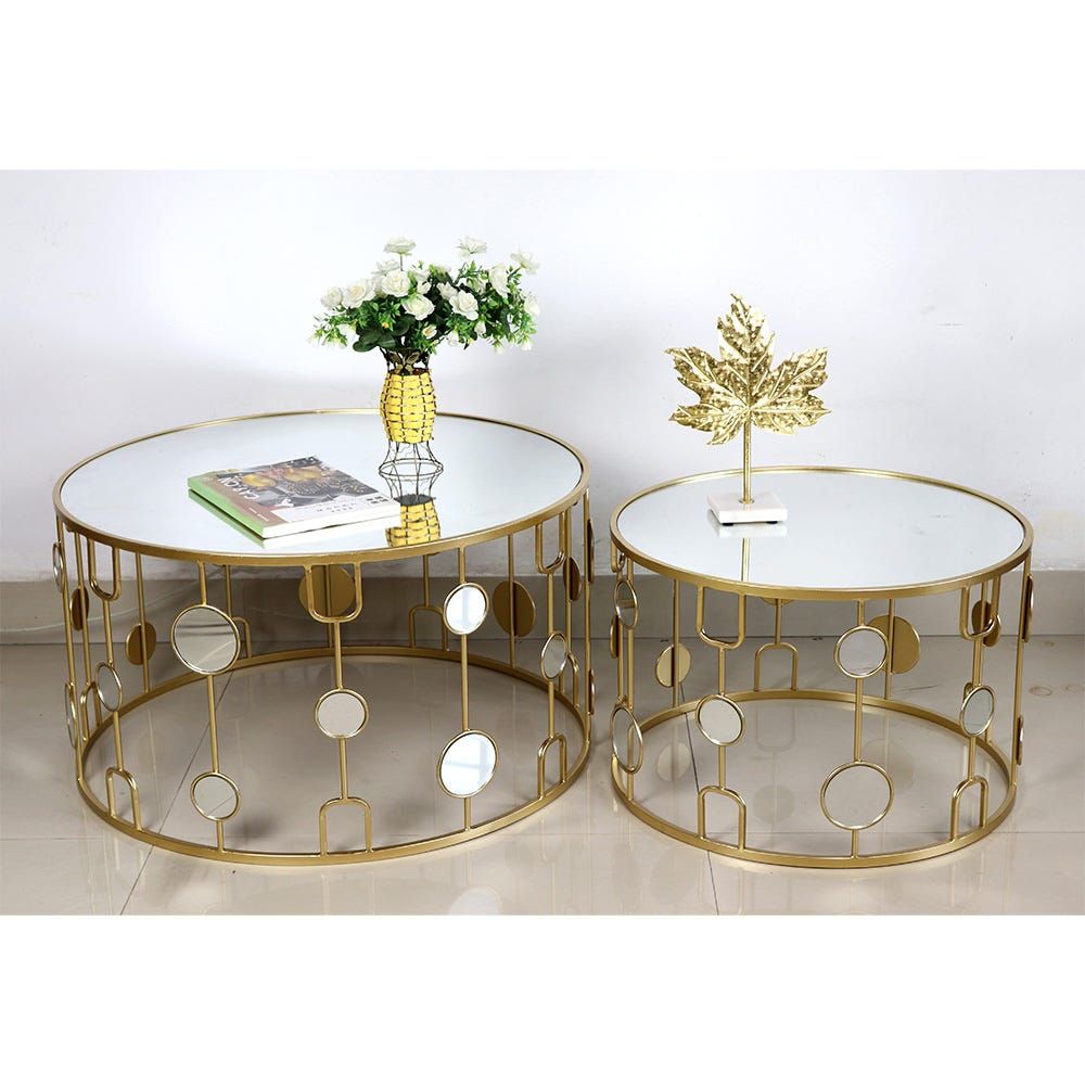 Mirror glass deals coffee table