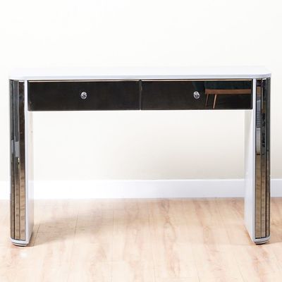 Danaya Console Table - Champagne / Grey