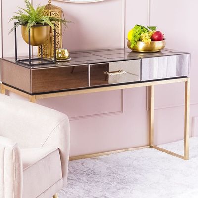 Gabby Console Table - Gold/ Antique Mirror