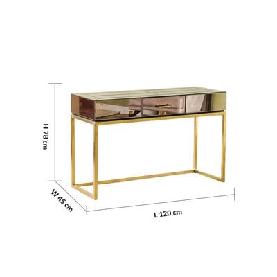 Gabby Console Table - Gold/ Antique Mirror