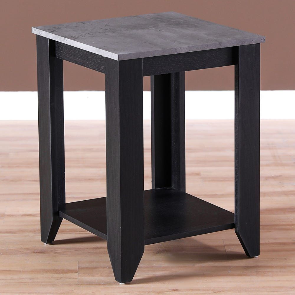 Gray coffee table and deals end tables