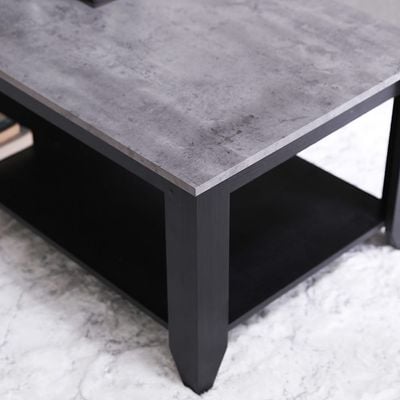 Jane Coffee Table and 2 End Table Set -   Grey / Dark brown
