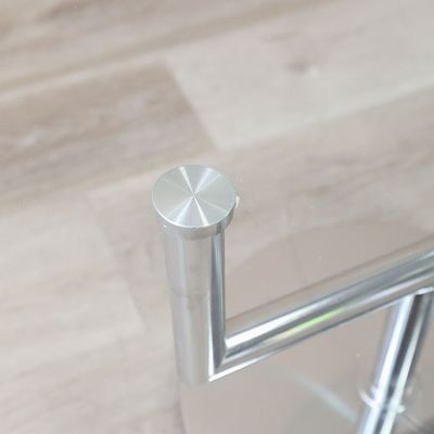 Kadita End Table - Chrome Plated / Clear Glass