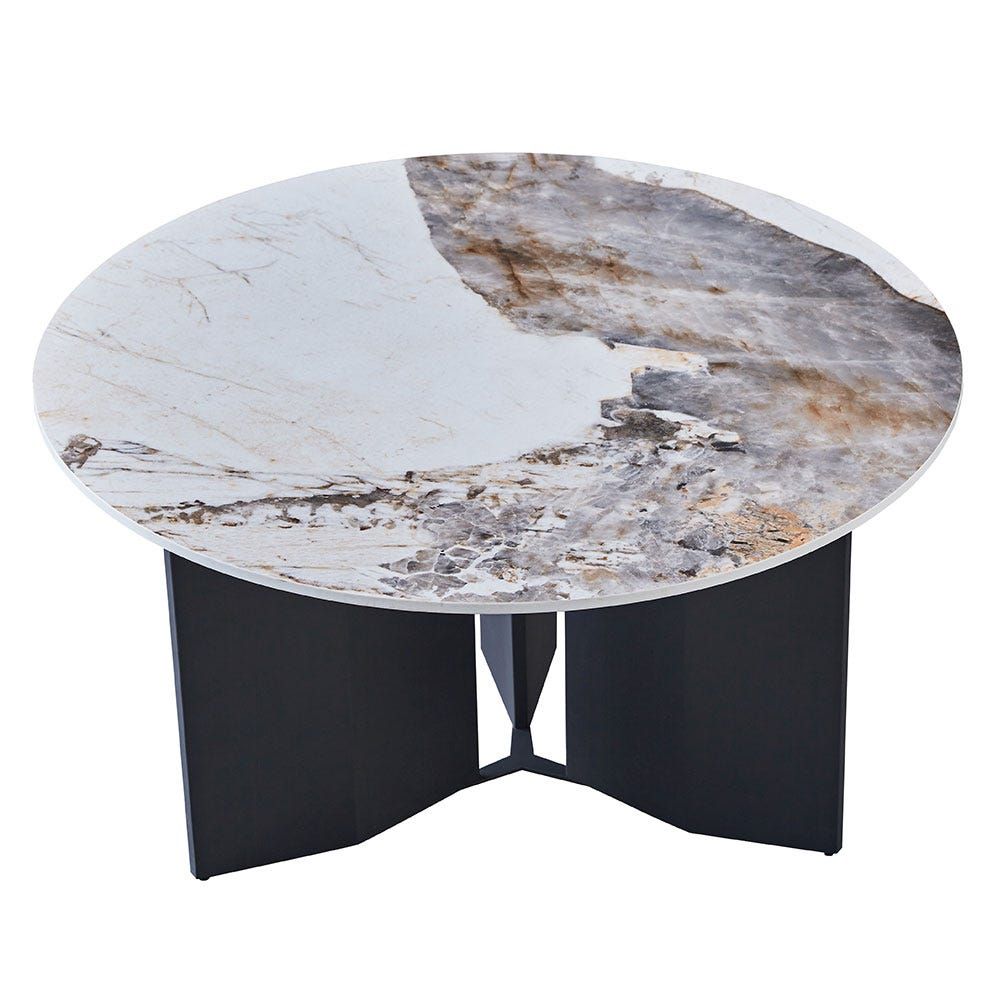 Silver and deals white coffee table