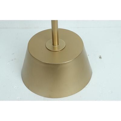 Paddy End Table - Smoke White / Brass