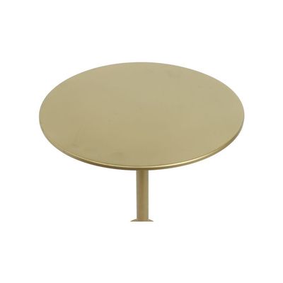 Matt End Table - Smoke White / Brass