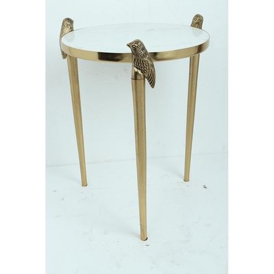 Sonoya End Table - White / Golden