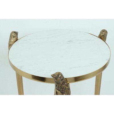 Sonoya End Table - White / Golden