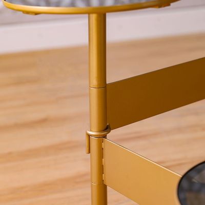 Frandel End Table - Black / Golden