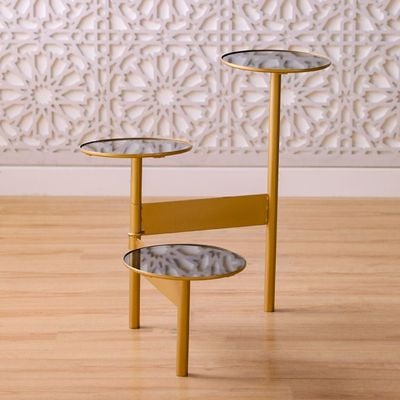 Frandel End Table - Black / Golden