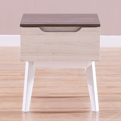 Hazel End Table - White