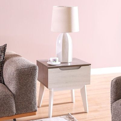 Hazel End Table - White