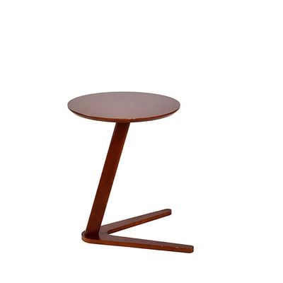 Lamech Round End Table - Brown