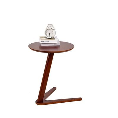 Lamech Round End Table - Brown