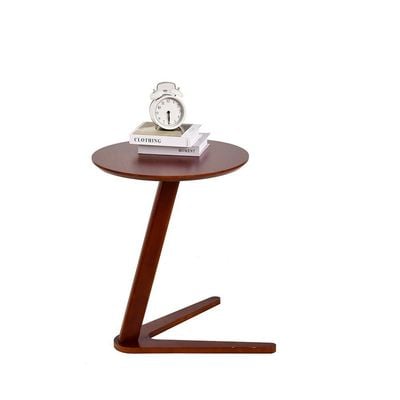Lamech Round End Table - Brown