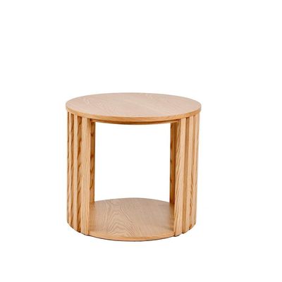 Ella Round End Table - Ash Veneer / Natural