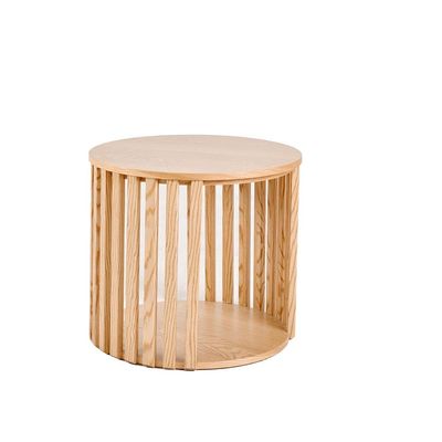 Ella Round End Table - Ash Veneer / Natural