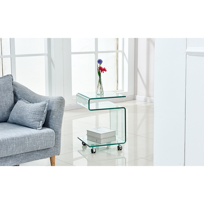 Glare End Table - Clear Glass