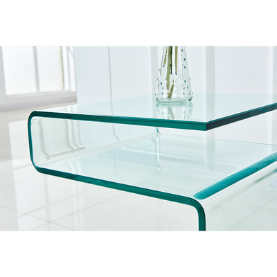 Glare End Table - Clear Glass