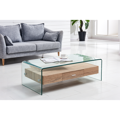 Glanz Coffee Table - Sonoma / Glass