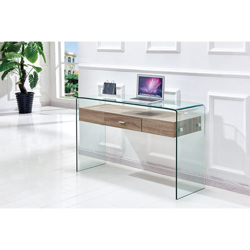 Glanz Console Table - Sonoma / Glass