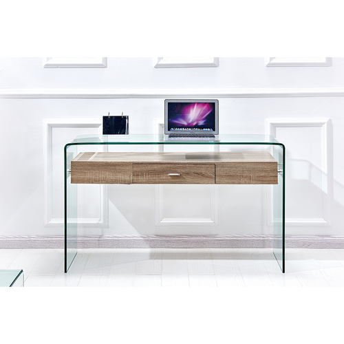 Glanz Console Table - Sonoma / Glass