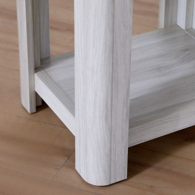 Olivos End Table w/shelf- Grey Oak - Ash Grey / Oak