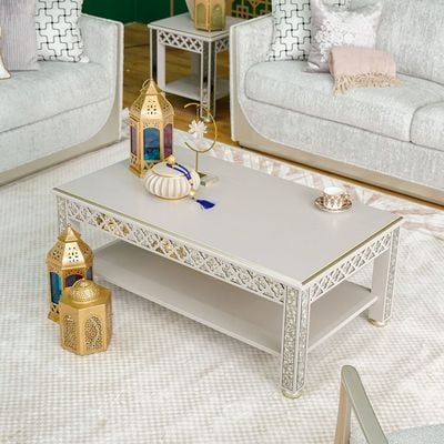 Classadora Coffee Table - Beige / Champagne Gold