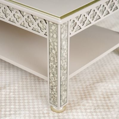 Classadora Coffee Table - Beige / Champagne Gold