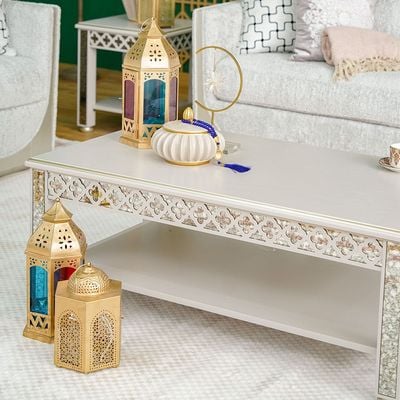 Classadora Coffee Table - Beige / Champagne Gold